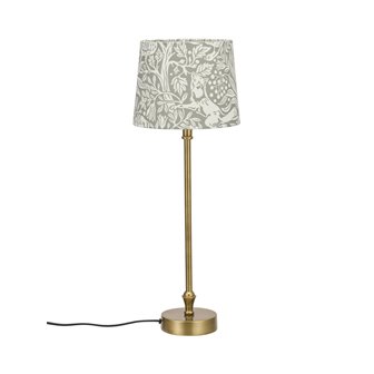 Mosiężna lampa stołowa z abażurem w liście Liam